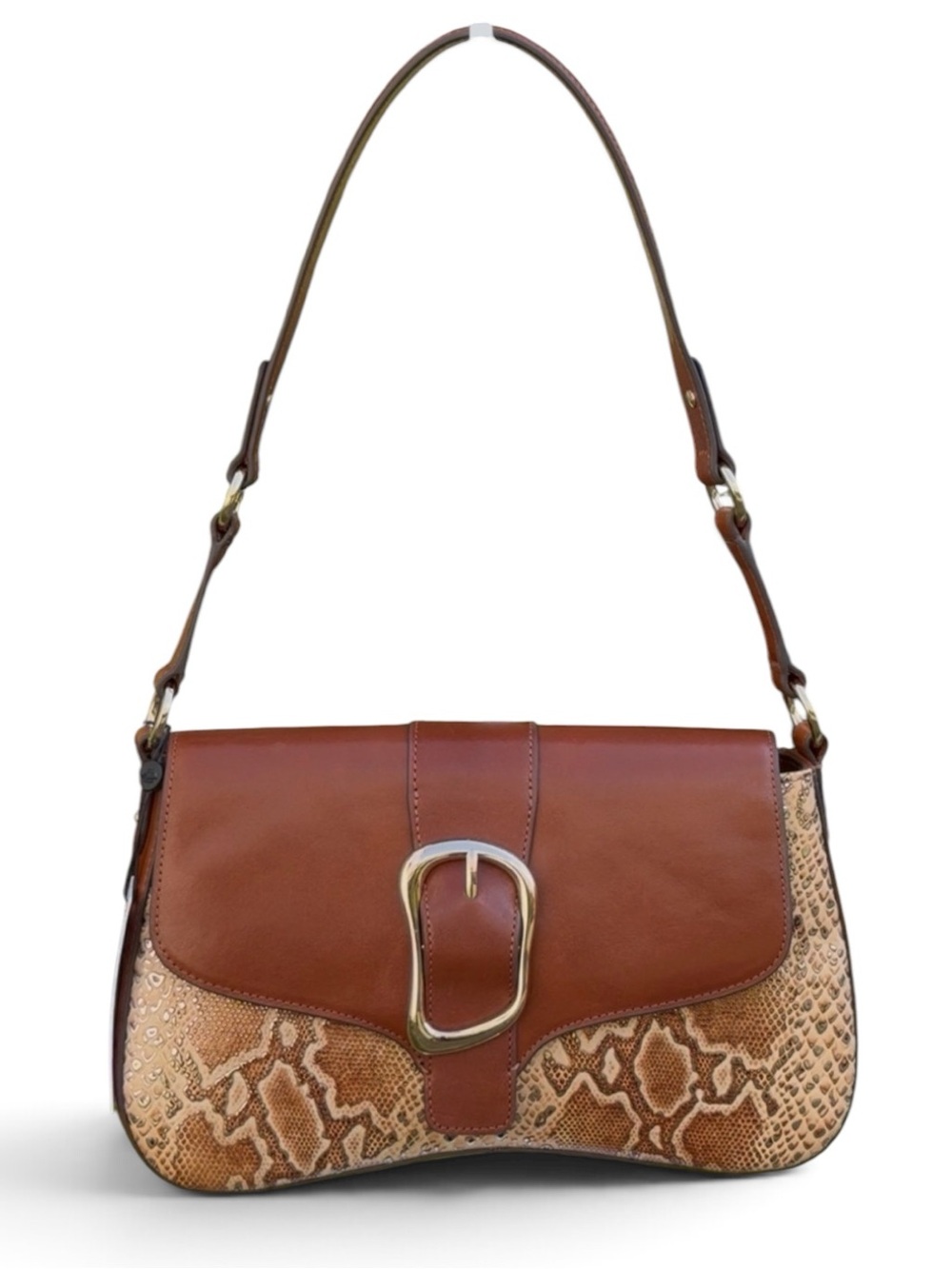Brahmin Nerida multi Wailua snake embossed leather buckle shoulder bag NWT